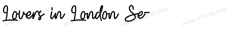 Lovers in London Se字体转换